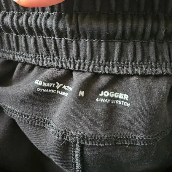 Old Navy Active Men's Dynamic Fleece Joggers, Size M Black Athletic Lounge - Picture 6 of 7
